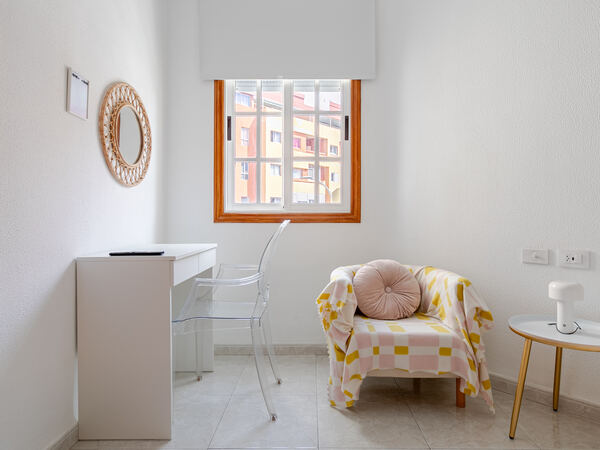 Bedroom with courtyard access